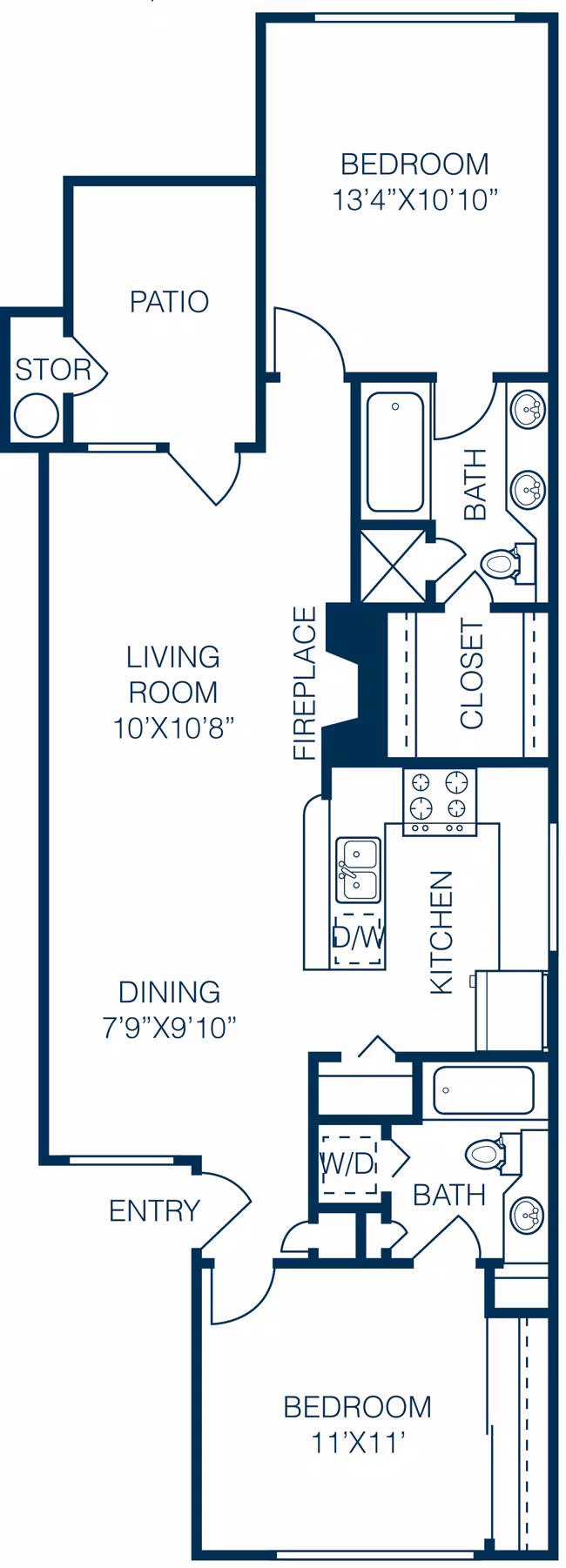 Unit 630 623 floor plan